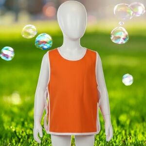 Set of 16 Kids Toddler Orange Pinnies Bib Apron NEW